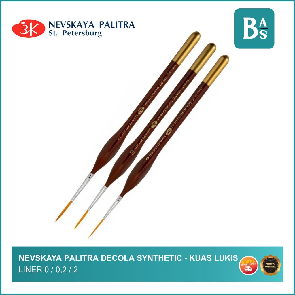 

NEVSKAYA PALITRA DECOLA SYNTHETIC LINER BRUSH / KUAS LUKIS