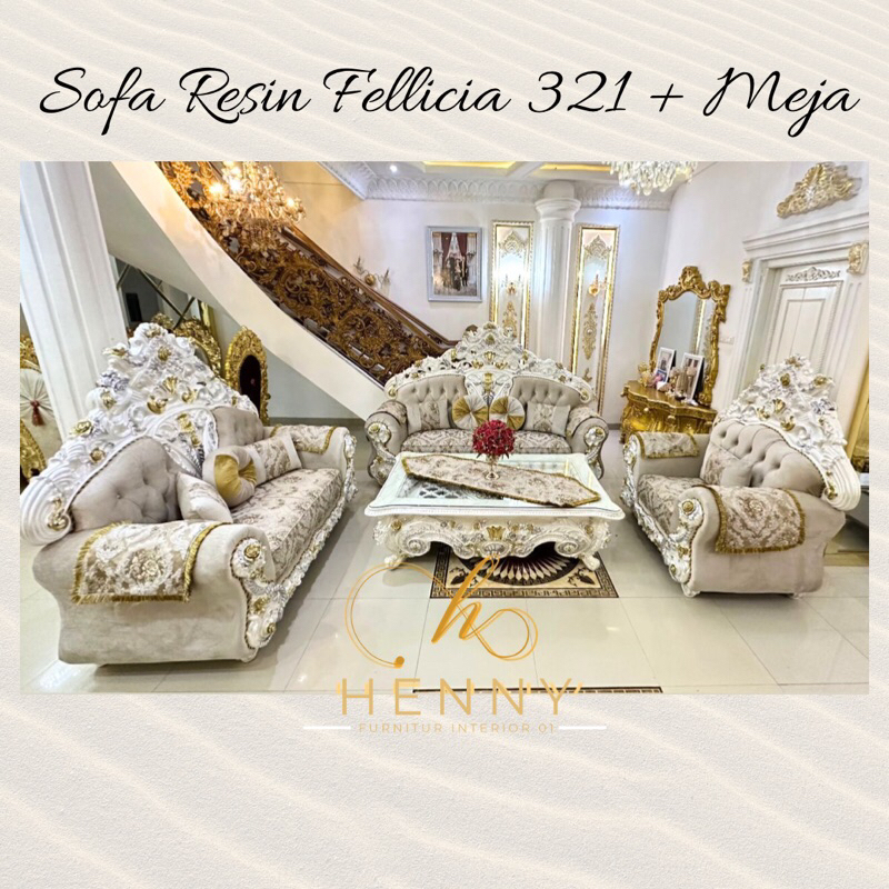 Henny Furniture Sofa Resin Fellicia 321 + Meja