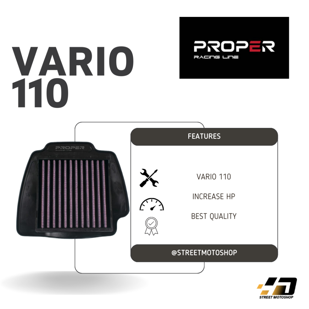 Filter Udara Proper Racing Line Honda Vario 110 Karbu