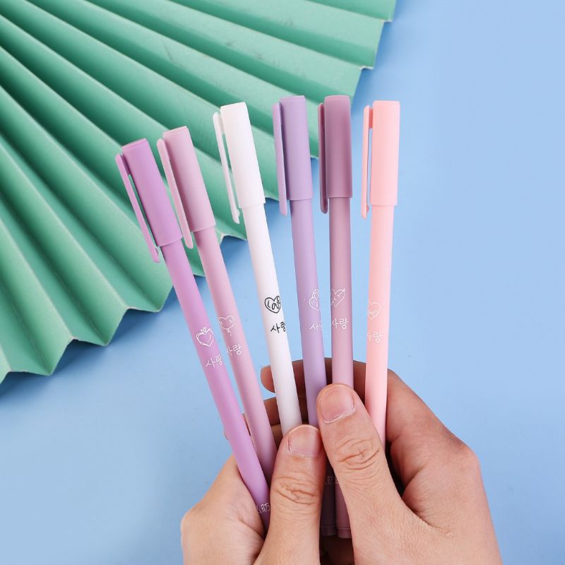 

1Set isi 6 pcs pena gel isi 0,5mm warna pastel pen gel