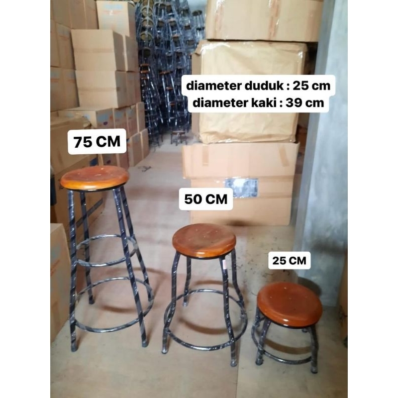 kursi bakso pipa 7/8/kursi cafe dudukan kayu tebal pipa 0,4mm/kursi bakso kaki beton eser 8ml
