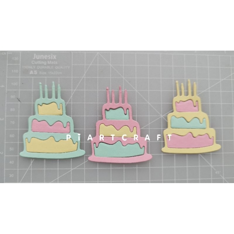 

seri BIRTHDAY - Cake Birthday / ulang tahun dies (2)- (isi 3 set) - Dies cut / cut dies DIY scrapbook / vintage journal / album