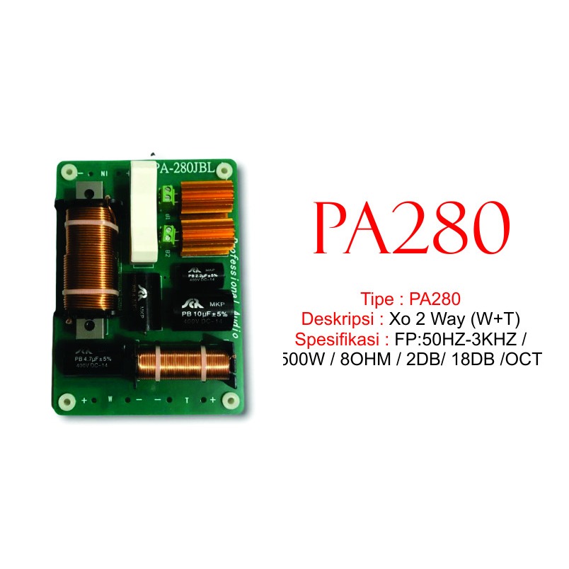 Crossover pasif PA 280 JBL 2 way PA280 jbl