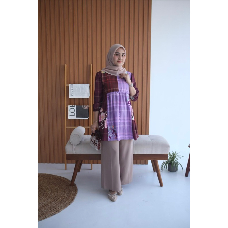 Massannang Series - Baju Lontara Lagosi Marron Lilac
