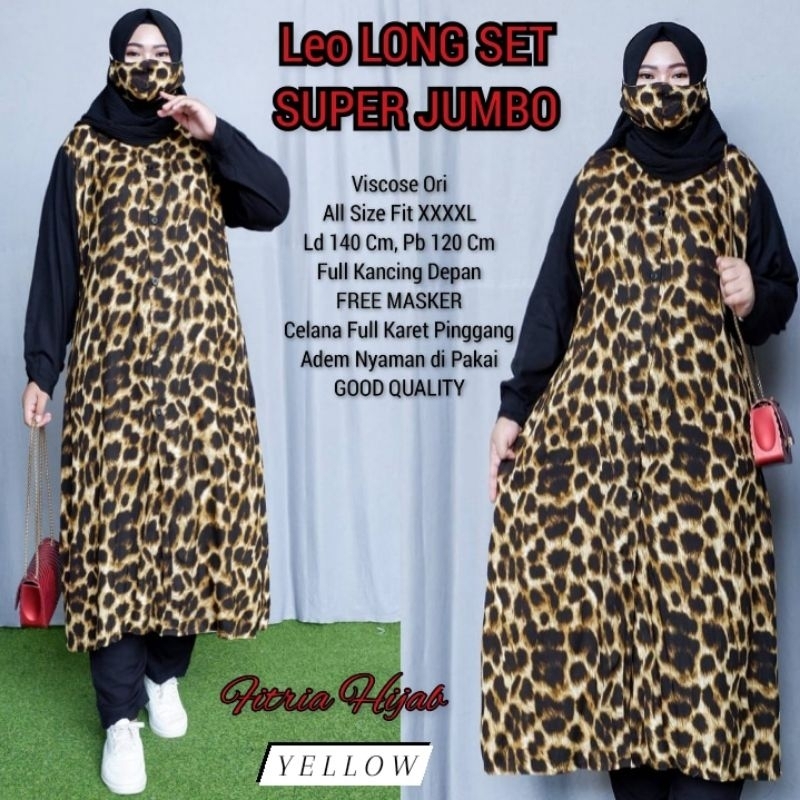 SETELAN SUPER JUMBO LD:140 LEO LONGSET SUPER JUMBO BAHAN RAYON VISCOSE GOOD QUALITY