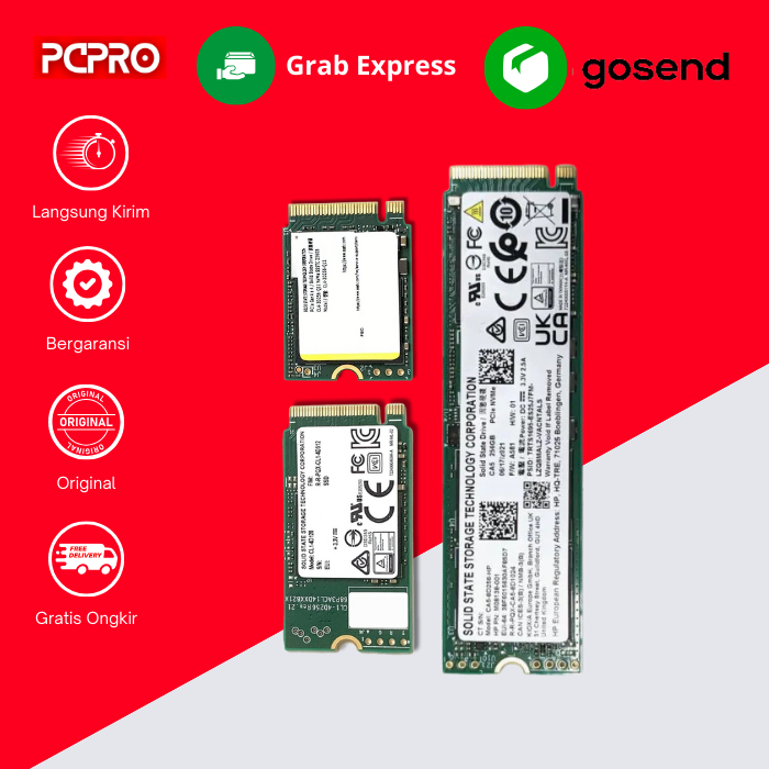 SSD 256GB NVME 2230 SSSTC 256GB NVME 2280 128GB NVME 2242 128GB NVME 2230 Bergaransi
