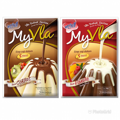 

NUTRIJELL MY VLA INSTAN CHOCOLATE / My Vla Vanilla 60gr Coklat 63Gr / fla pudding / fla instant