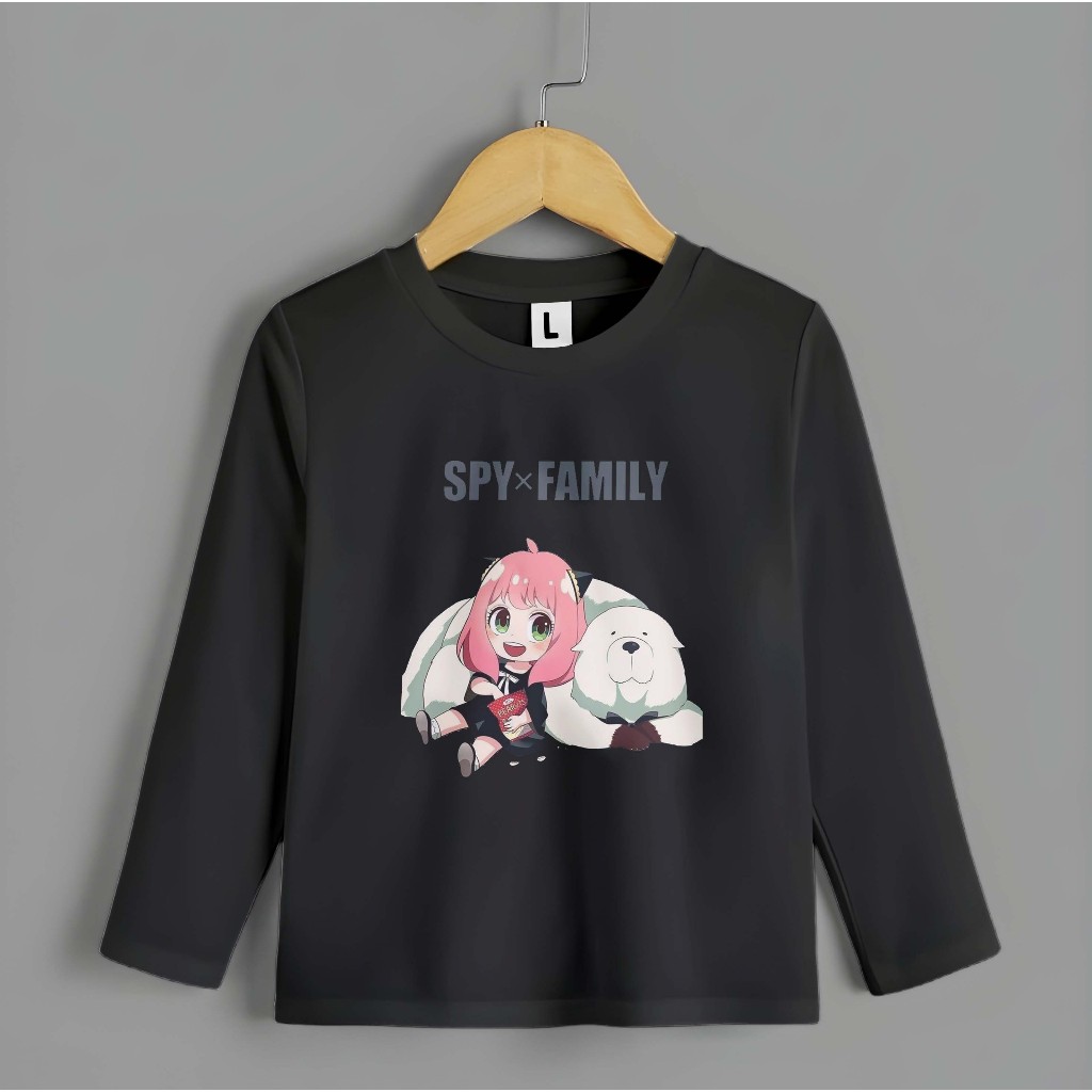 Baju Kaos Anak Lengan Panjang Motif Anya SPX Family  Bahan Premium UNISEX