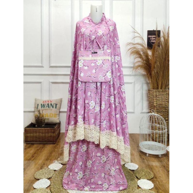 MUKENA MELATI DEWASA RENDA BESAR