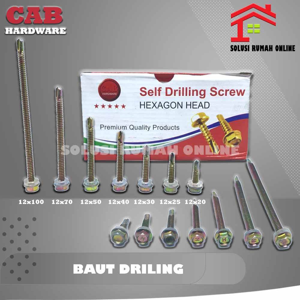 Baut Driling (50 pcs) / Atap Galvalum 12 x 20 – 100 / Skrup Roofing