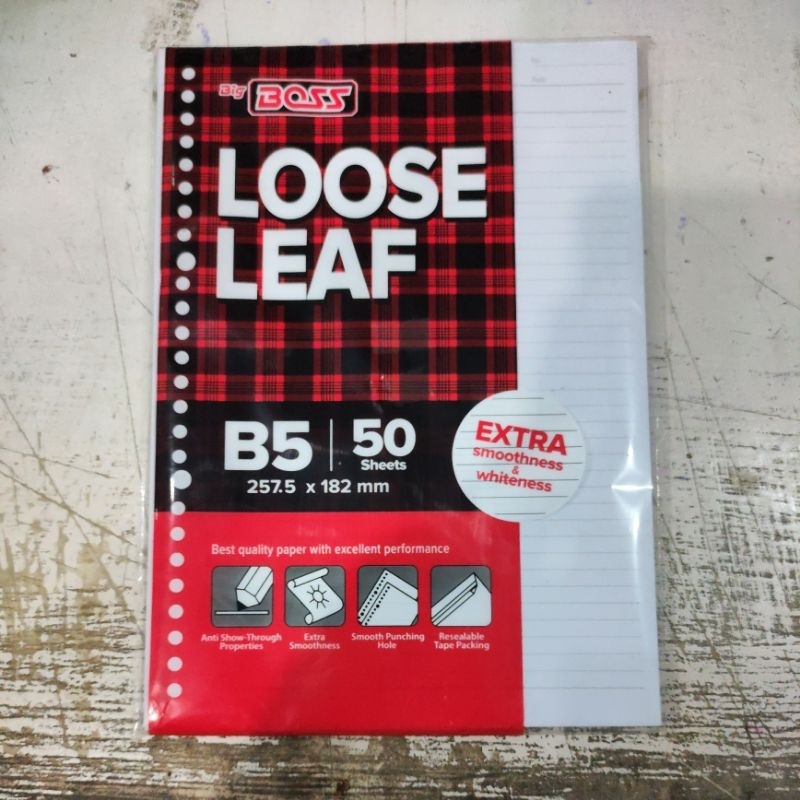 

Loose Leaf BIG BOSS / ISI BINDER / ISI KERTAS FILE B5 50 sheets