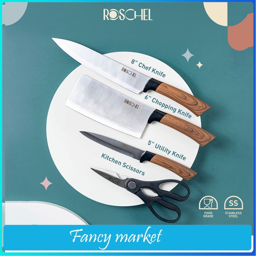 PISAU SET ROSCHEL RHIO Pisau Dapur Premium - isi 4 Pcs