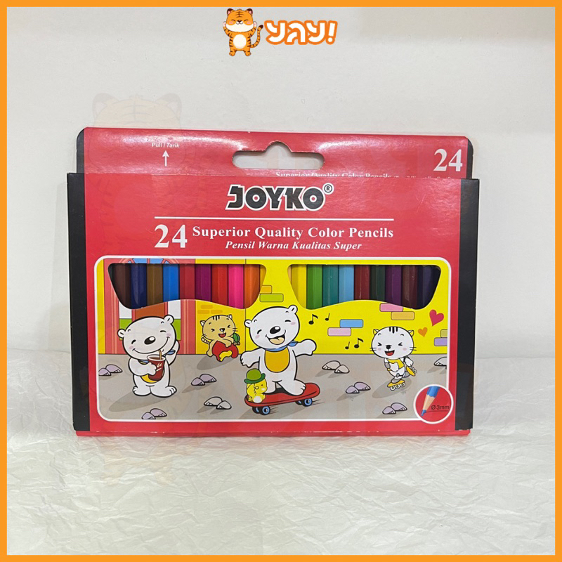 

YAY! JOYKO Colour Pencils Warna Pendek 24 Warna Lengkap Set Alat Menggambar Mewarnai Cat Lukis Anak