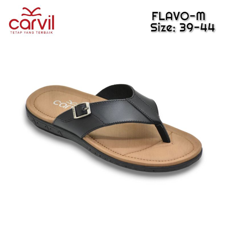 [ELGHOZY] Carvil Sandal Pria Flavo-01 M Sandal Jepit Pria