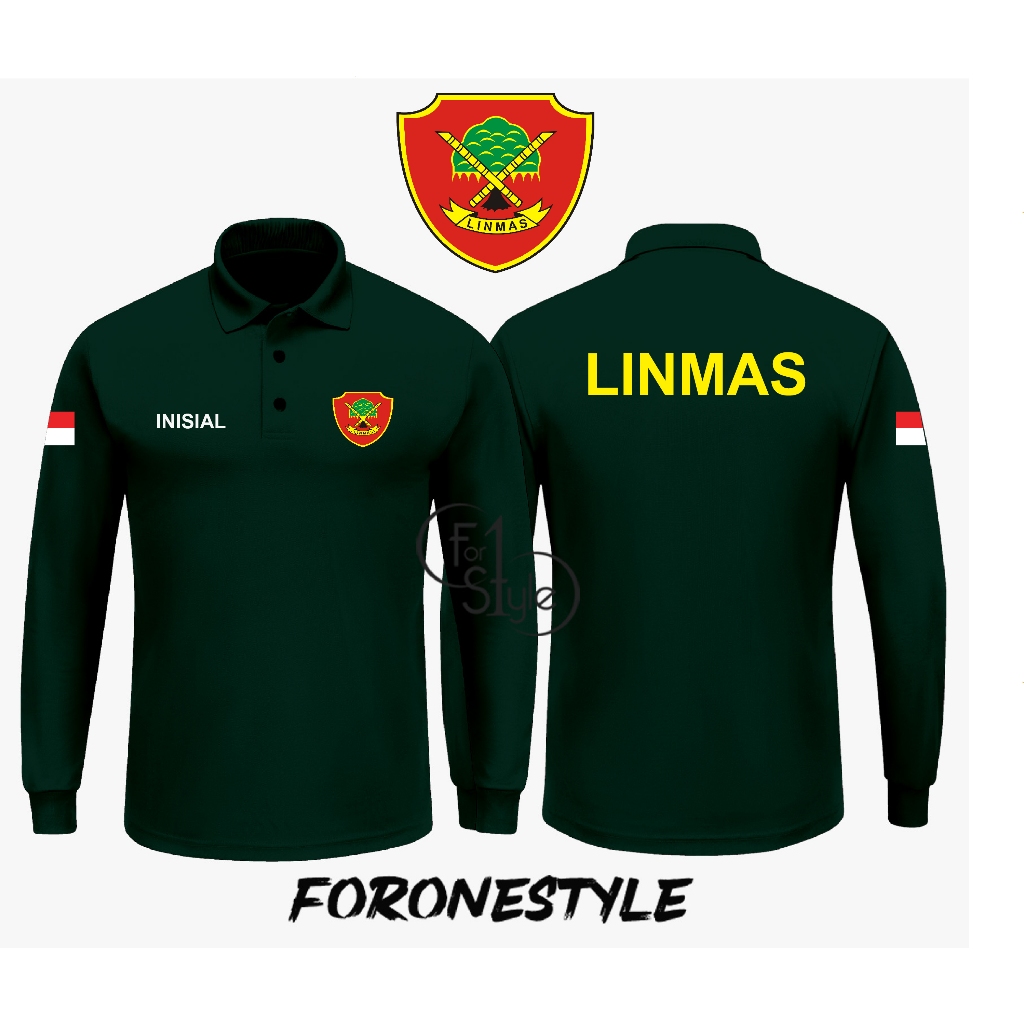 POLOSHIRT LENGAN PANJANG LINMAS - KAOS KERAH LENGAN PANJANG LINMAS - POLO LINMAS