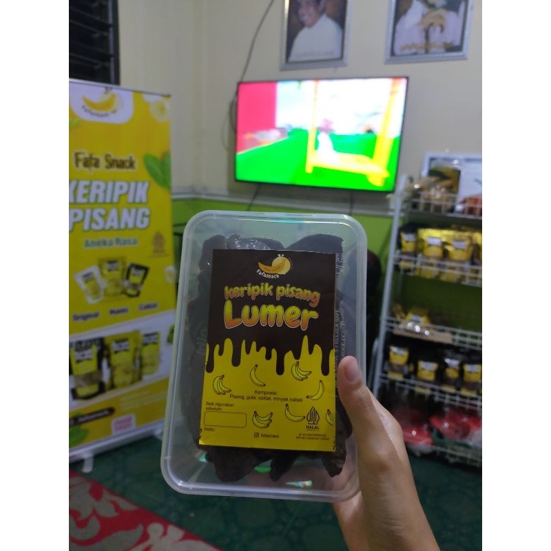 

KERIPIK PISANG COKLAT LUMER berat 200gr