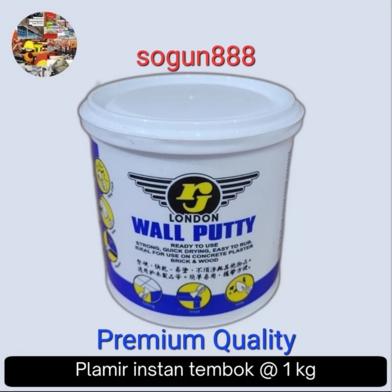 Plamir instan tembok RJ 1 kg. plamir tembok. dempul tembok. wall putty