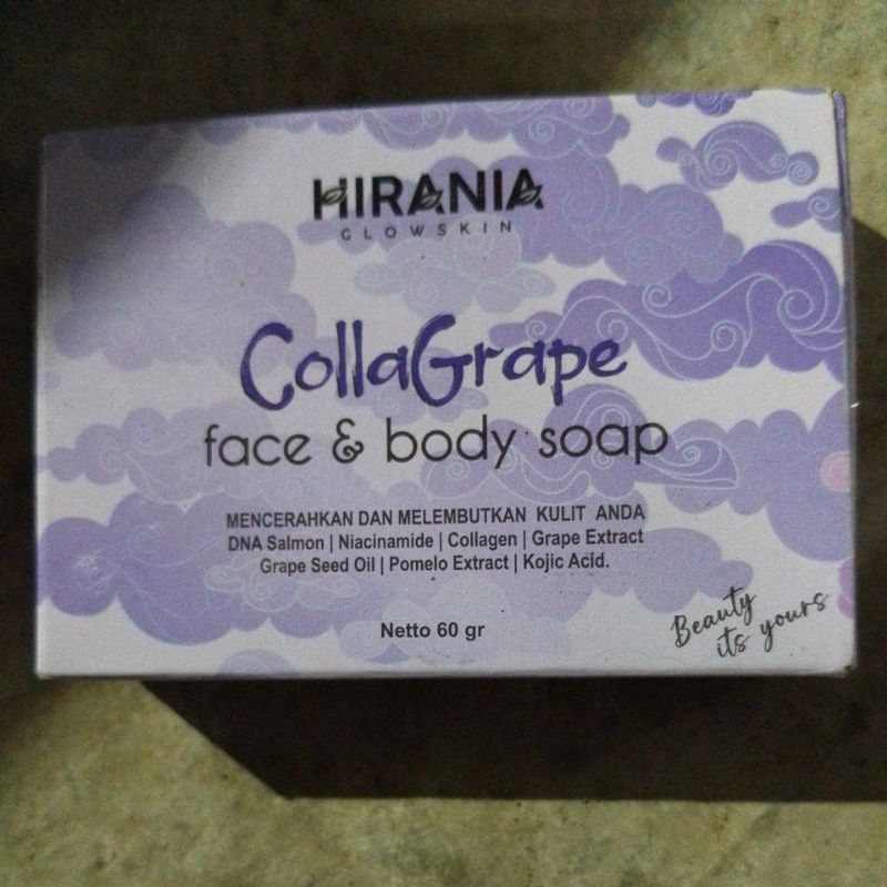 Hirania Collagrape Face & Body Soap 60g exp 25/11/2025