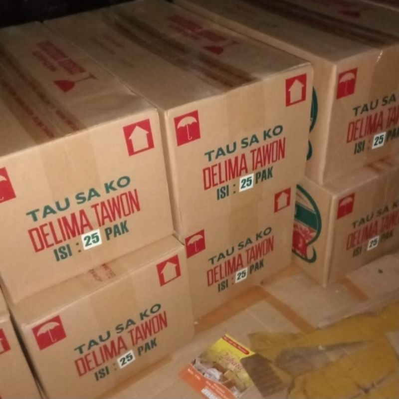 

Delima Tau Sa Ko 1 karton isi 25 pack Kue koya Bulat Kemasan Baru