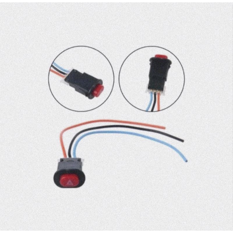 Saklar Tombol ON OF Hazard 3 Kabel Switch Motor ON OF Lampu Tembak Sorot Saklar