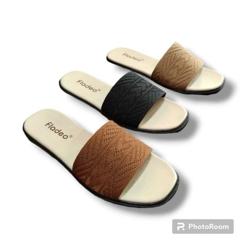 sandal fladeo rajut sandal Korean sandal terbaru sandal wanita sandal rajut terbaru