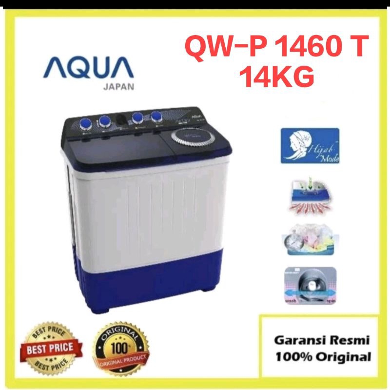 Mesin Cuci Aqua QW-P1460 T 2Tabung 14Kg Aqua Mesin Cuci