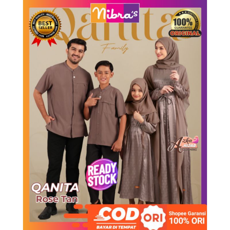 NIBRAS RAYA SERIES SARIMBIT QANITA ROSE TAN NIBRAS 2024 / BAJU COUPLE KELUARGA MUSLIM /SARIMBIT NIBR