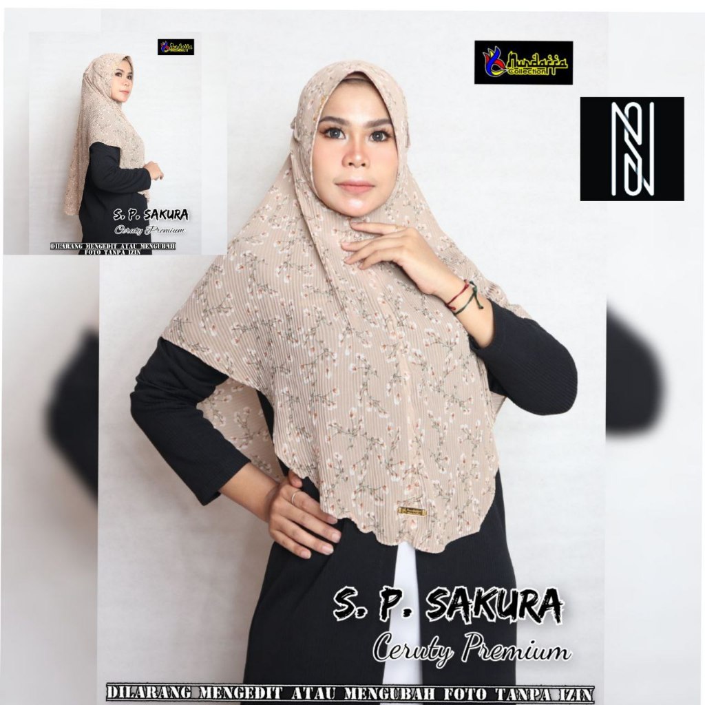 HIJAB SYIRIA PLISKET MOTIF BUNGA NURDAFFA