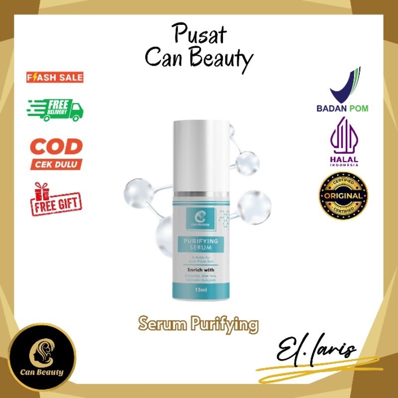 (FREE GIFT) Can Beauty PURIFYING SERUM , BPOM , HALAL (100% ori) Skincare CanBe El laris