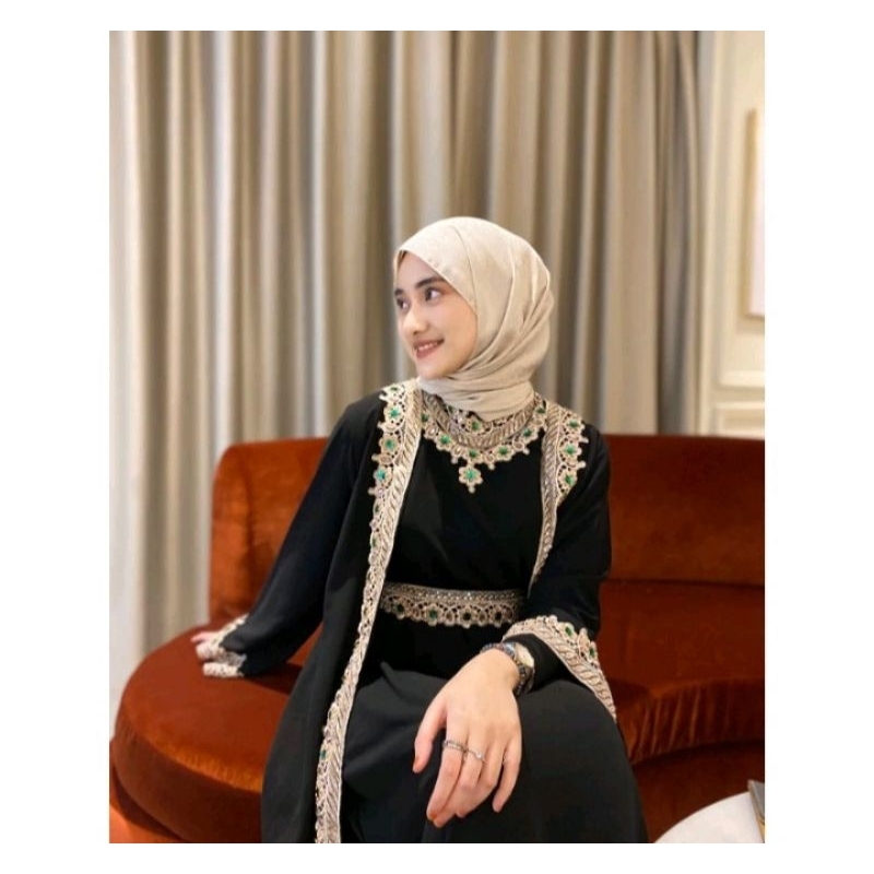 Kaftan terbaru yasmin katan putih gamis abaya kaftan lebaran kaftan pesta kaftan hari raya kaftan me