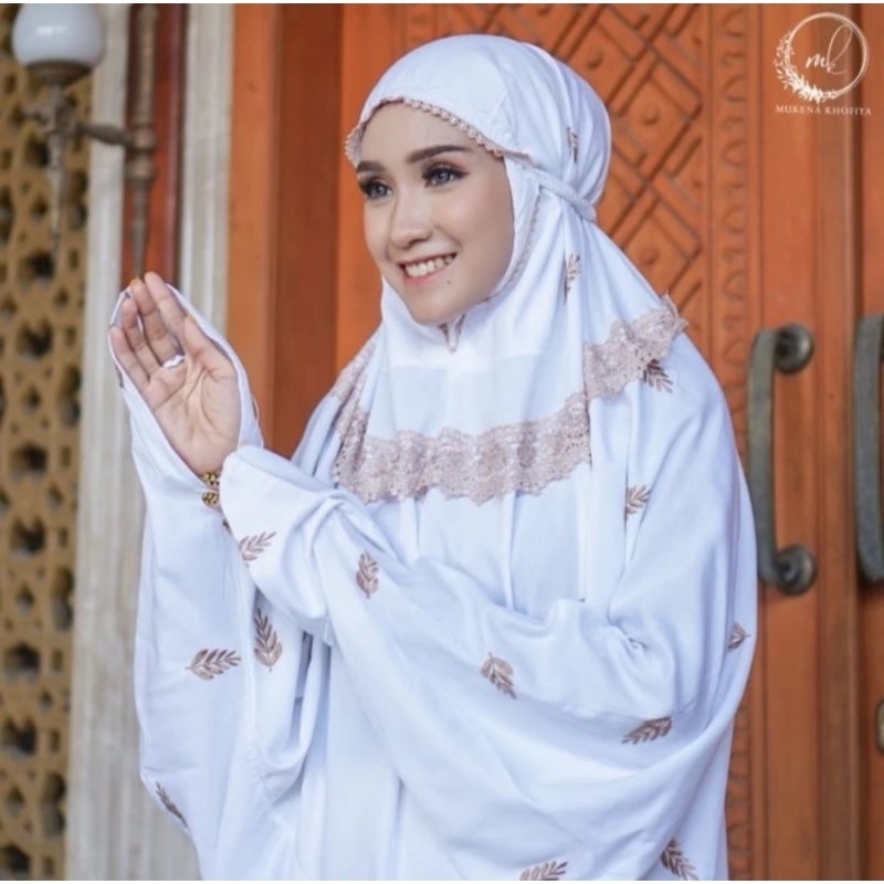 mukena rayon mukena putih renda mukena terusan mukena lajuran mukena bordir mukena halus adem
