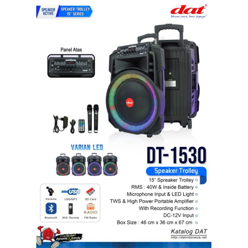 SPEAKER AKTIF KARAOKE DAT 15 INCHI DT 1530