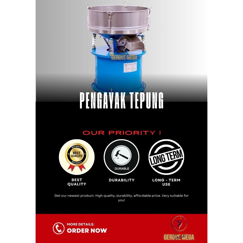 Electric Vibro Sparator - Mesin Ayakan Tepung - Mesin Pengayak Tepung