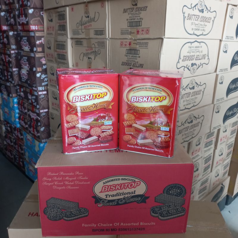 

Biskitop asorted tradisional segi 1500 gram 1 dus isi 6 kaleng