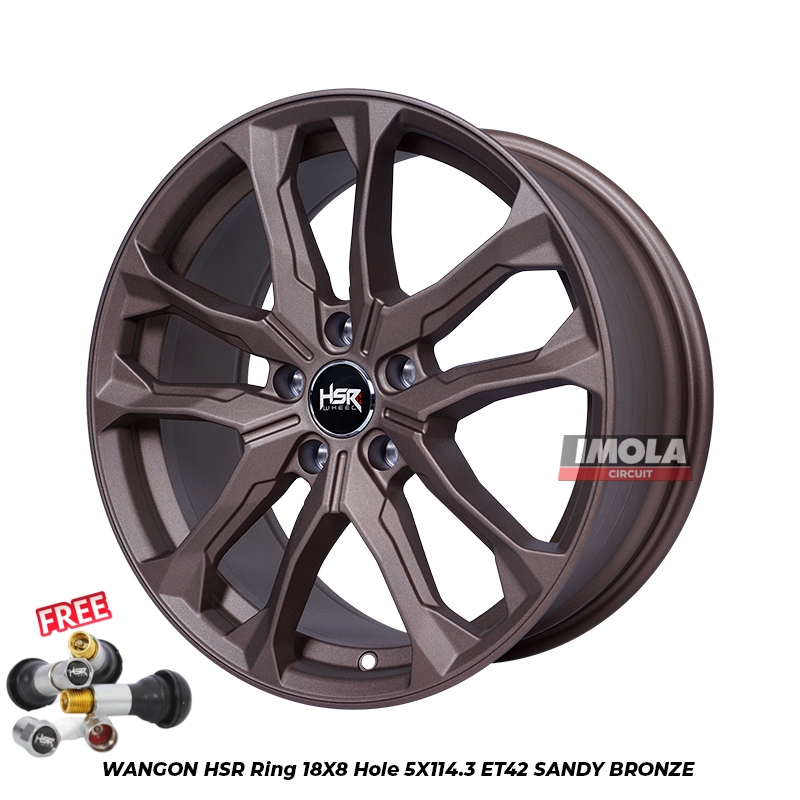 Pelek R18 Mobil HRV Xpander Innova Rush Velg Mobil HSR WANGON Ring 18 Lobang 5 Bronze