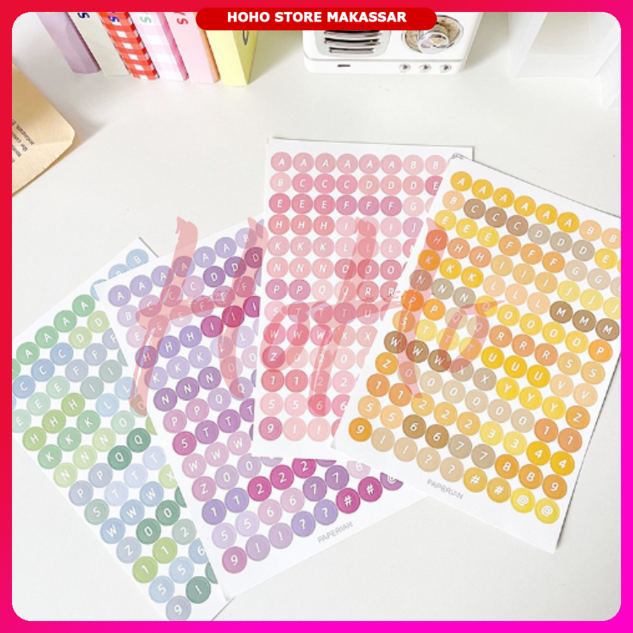 

Sticker Huruf Alfabet Alphabet Warna Warni Estetik Lucu Sticker DIY Scrapbook Notebook Decoration Hiasan Buku Kertas Jurnal Stiker Motif - STIH2