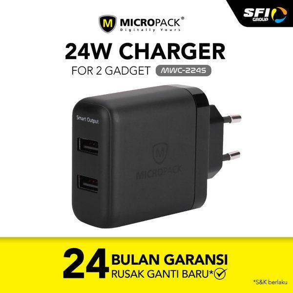 Micropack Adaptor Charger 24W MWC-2245 Black