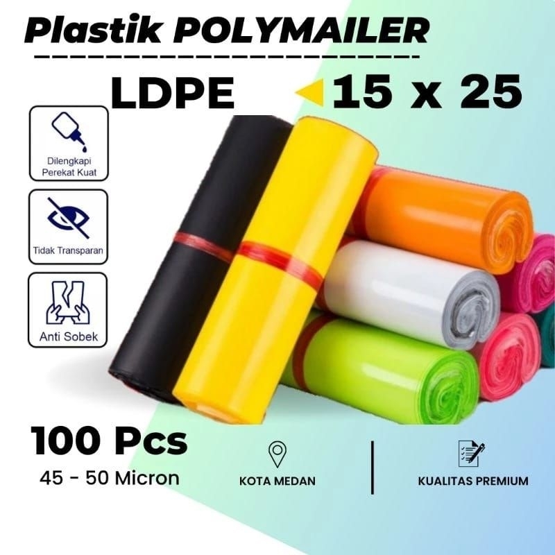 

POLYMAILER - PLASTIC LDPE - Size 15 x 25 - Palstik Packing - Amplop