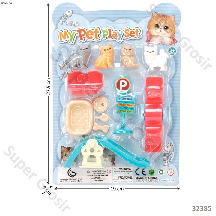 Mainan Anak Pet Shop Animal + Bathtub + Acc Pet Shop