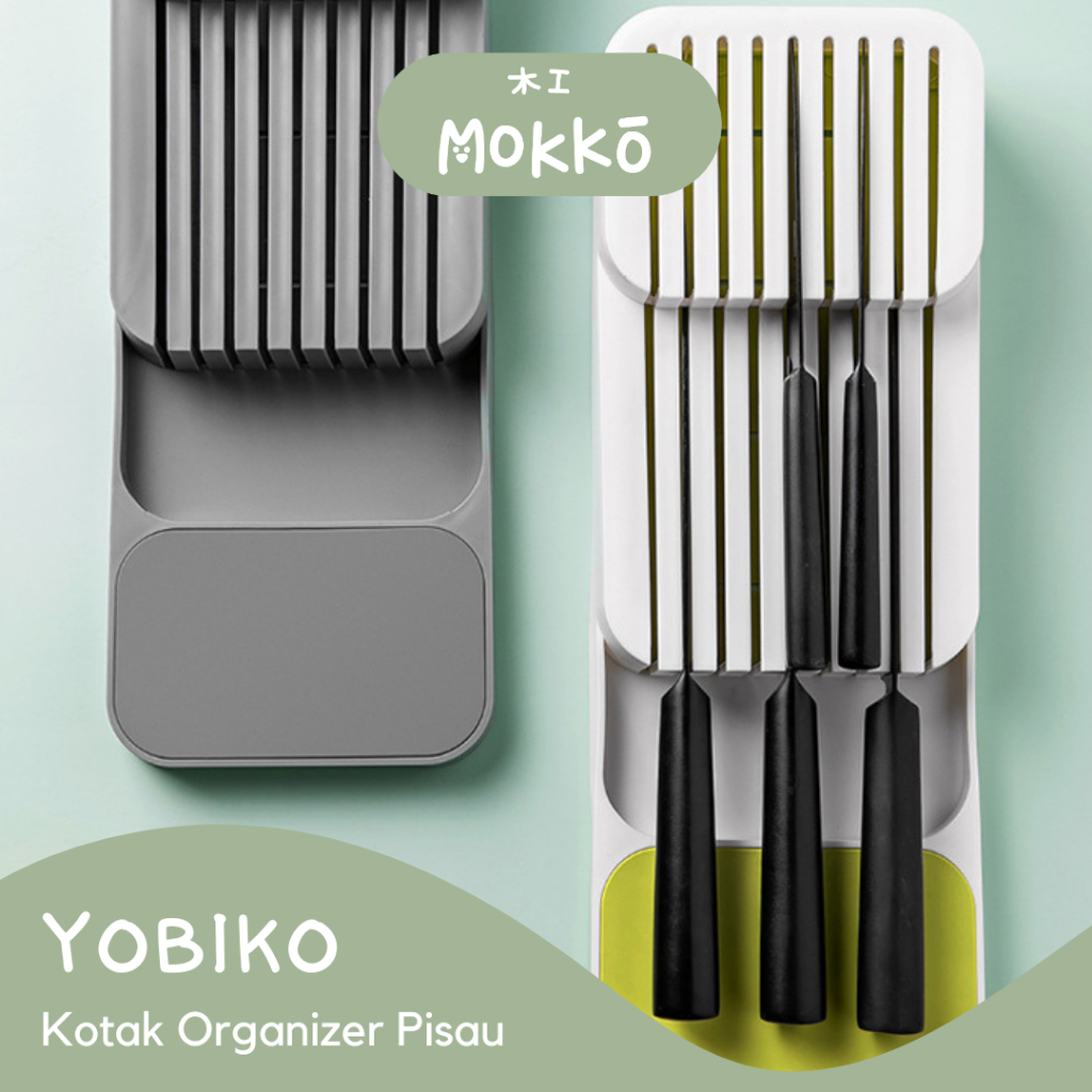 MOKKO - YOBIKO Organizer Utensil Serbaguna Rak Laci Sendok Garpu Estetis Tempat Susun Sendok Garpu W