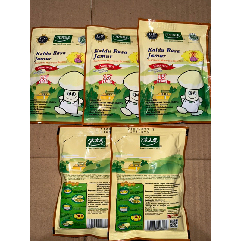 

Totole Kaldu Jamur Kemasan 40 gr