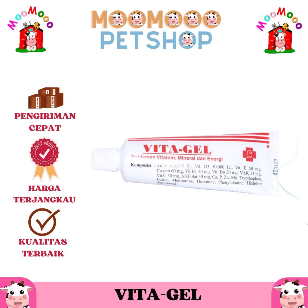 Vitagel Vitamin Hewan Kucing Anjing Kelinci Hamster 50gr