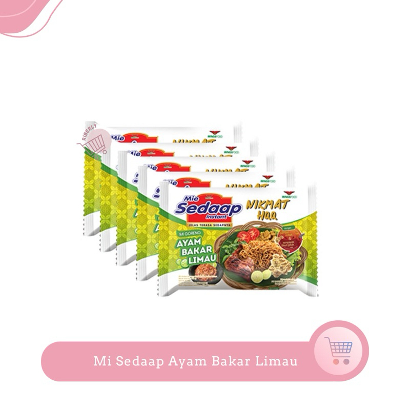 

Sedaap Mie Instan Ayam Bakar Limau 89 Gr x5