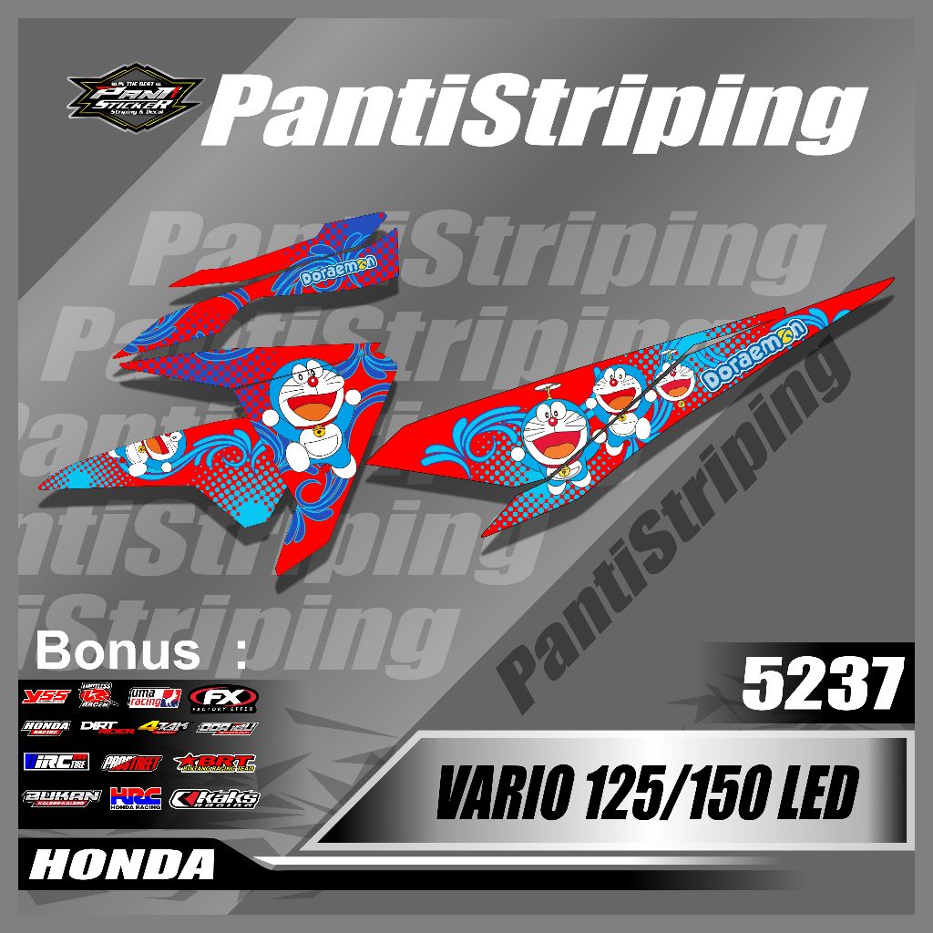 Striping Stiker Motor Vario Led Variasi semifull  Variasi - Sticker striping Motor Vario Led 125 150