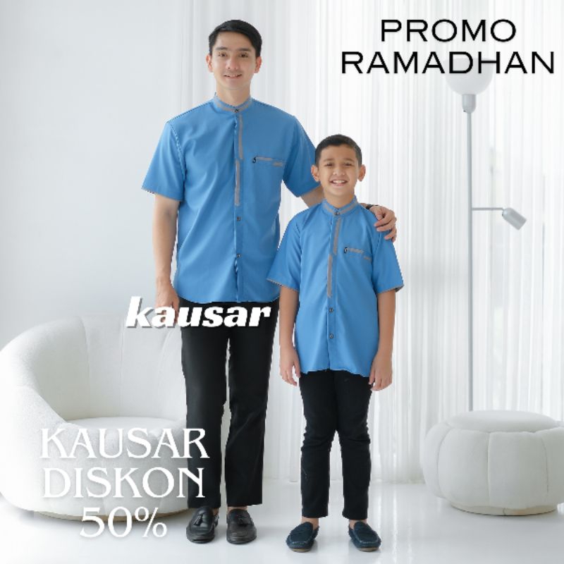 baju Koko Syuriah pendek couple Baju Koko Couple Ayah Dan Anak Baju Lebaran Couple Pasangan 2024 Kem