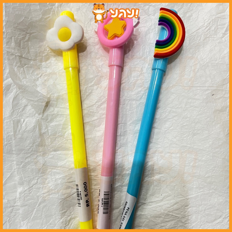 

YAY! PENA GEL KARET KARAKTER RAINBOW STAR TELUR
