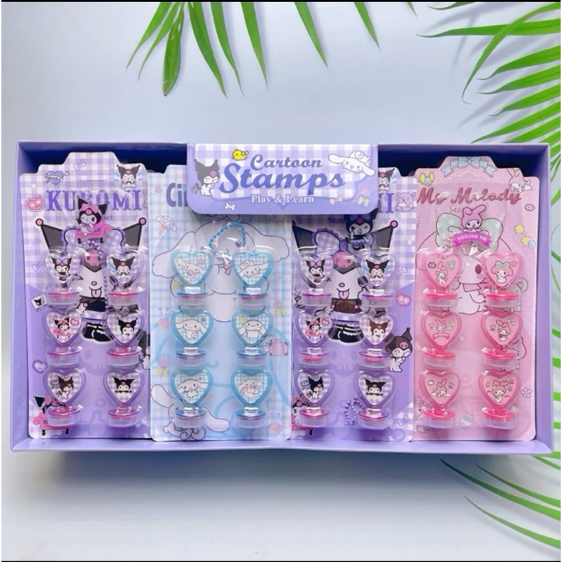 

STEMPEL/CAP/STAMP SET ANAK SANRIO KUROMI/CINNAMOROL/MELODY