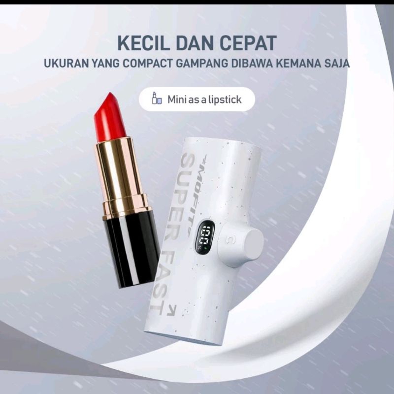 powerbank mini mofit 5000mAh plus power bank portabel fast charging QC3.0