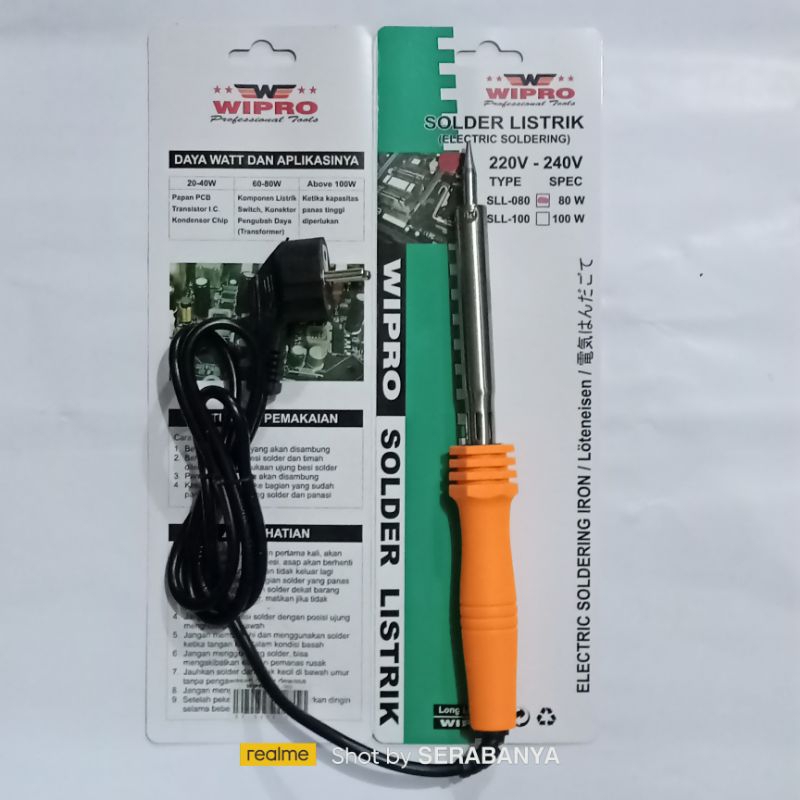 WIPRO Solder Listrik 80 Watt | Solderan Lurus 80Watt
