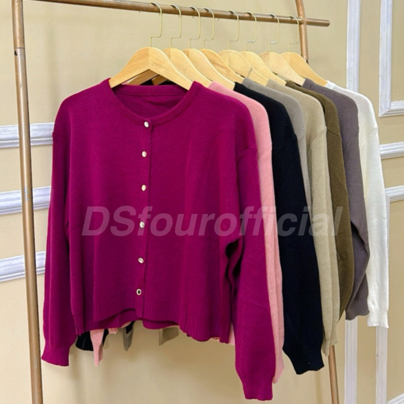 Kalista Cardigan Rajut Polos Kancing {DSfourofficial}